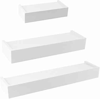 TANBURO Floating Shelves Set of 3 Floating Wall Shelves Decorative Storage Rack