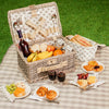 LIVIVO 4 PERSON TRADITIONAL PICNIC WICKER HAMPER WILLOW BASKET w COOLER BAG