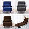 Fold Out Single Chair Sofa Bed Guest Sleeper Chairbed 5-Positions Adjustable