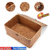 Large Wickers Storage Basket Box With Lid&Lock Woven Wicker Landry Hamper Gift