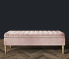 Ottoman Storage Bench Footstool Ottoman Box Velvet Upholstered Toy Blanket Box