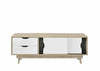 Alford Scandinavian Style TV Unit Stand 120cm Media Cabinet + Drawers Oak White