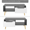 Modern Coffee Table with Drawer and Open Storage TV Stand Living Room Unit