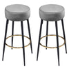 2xMetal Footrest Stool High Bar Stool Breakfast Kitchen Bistro Cafe Vintage Seat