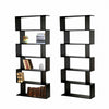 Panana 6 Tier S Shape Book Shelf CD/DVD Shelves Office Display Storage Unit