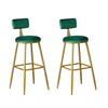 2x Velvet Bar Stools Bar Chairs Breakfast Dining Stools Home Office Kitchen Bar