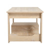 Beech Wooden 2 Tier Coffee Table Sofa Lounge Tea Table Livingroom with Drawer UK
