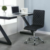 Quilted Home Office Swivel Desk Chair Small Cushioned Back Computer Vanity Stool