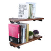 2pc Industrial Iron Pipe Shelf Wall Mounted Storage Display Floating Bookcase UK
