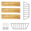 3 Tier Wall-Mounted Shelf Wood Floating Display Rack Hanging Storage Shelves Dec