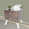 Wooden Bedside Table Bedroom Cabinet Nightstand With Drawer White Leg Furniture