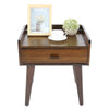 Bamboo Bedside Table With Small Drawers Night Stand Cabinet Storage Furniture