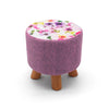 Large Footstool Luxury Upholstered Fabric Foot Rest Ottoman Decor with Legs