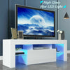 Modern White TV Unit Cabinet Stand Sideboard Set Matt Body High Gloss Doors LED