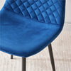 Set of 2/4/6 Velvet Dining Chairs Padded Seat Metal Legs Kitchen Home Office UK
