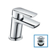 Neshome Cloakroom Modern Bathroom Basin Sink Mono Chrome Mixer Tap & Waste