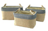 Large Storage Baskets, Set of 3, Organiser Baskets Bedroom Bathroom Shelves Toys