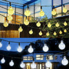 60 LED SOLAR POWERED RETRO BULB STRING LIGHTS GARDEN OUTDOOR FAIRY SUMMER LAMP