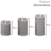 3Pcs Candle Flameless LED Real Wax Lights Candles Home Remote Control Mood Light