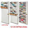 4/8/12 Tier Over The Door Hanging Shoe Rack Organiser Stand Shelf Holder Storage