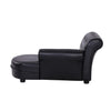 Pawhut Chaise Lounger Dog Cat Puppy Kitty Couch Leather Bed Pet Sofa Black NEW