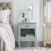 Bedside Chest Side Table with Drawers Cabinet Camille Grey