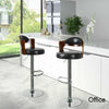 2 x Breakfast Bar Stool Swivel Adjustable Padded Chair Low Back Vintage Kitchen