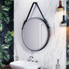 Black Round LED Bathroom Mirror with Touch Sensor Wall Mounted Demister Anti-fog