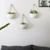 3pcs Ceramic Wall Hanging Planter Succulent Flower Pot Basket Holder Decorative