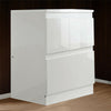 Bedside Table Cabinet Nightstand 2 Draw White Chest of Drawers Bedroom Furniture