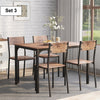 6Pcs Dining Table & Chairs Set Kitchen Furniture With Storage Bench Space-Saving