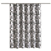 Modern 200 x 220cm Bathroom Mosaic Pattern Extra Long Shower Curtain With Rings