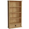 Corona DVD Rack Bookcase 1 Drawer 3 Shelves Solid Pine Storage Living Room Unit