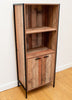 Stretton 2 Door Bookcase Storage Cabinet Shelving Display Sideboard Rustic Oak