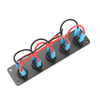 5 Gang Rocker Switch Panel DC 12V-24V LED Light Yacht Marine Boat Breaker