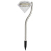 Pack Of 6 Solar Powered LED Stainless Steel Diamond Effect Garden Stake Lights