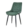 2x Green Dining Chairs Faux Leather/ PU Restaurant Dining Room Furniture Chair
