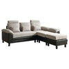 Modern 3 Seater Sofa L-Shape Fabric Corner Couch Bed Armchair Sofabed Settee