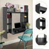 Floating Wall Mounted Desk Home Office Computer Table w/Storage Shelves New