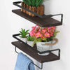 2pcs Rustic Industrial Pipe Wall Floating Shelf Wooden Storage shelves Unit new