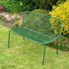 Green 2 Seater Bench Garden Furniture Outdoor Metal Seat Patio Chair