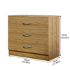 Modern Chest of Drawers Bedside Table Cabinet Nightstand 3 Drawers Bedroom Oak