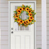 Artificial Sunflower Door Wreath Blossom Flower Garland Party Summer Hanging
