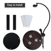 Floor Lamp with Table Tripod 2-Tier Side Table Standing Lamp Pleated Lampshade