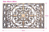 Decorative Wrought Iron Effect Rubber Grill Door Mat, 40 x 60 cm - Bronze Finish