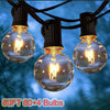 50FT Outdoor Festoon Globe String Fairy LightsG40 Plug In Bulbs Garden Wedding