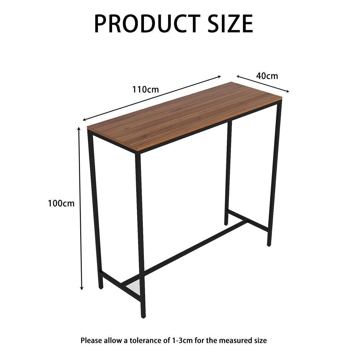 Breakfast Bar Table Kitchen Dining Table Coffee Table Metal Legs Bistro Table