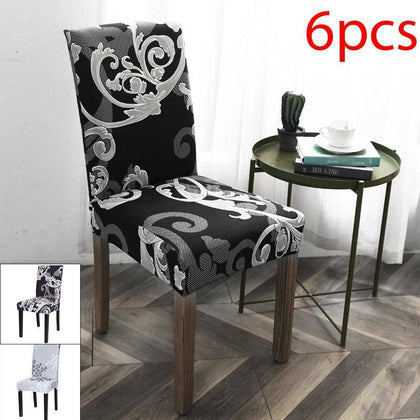 6x Dining Chair Seat Covers Spandex Slip Banquet Home Protective Stretch Covers