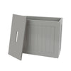 Grey/White Wooden Bathroom Storage Box Toilet Product Storage Tidy Box Unit New