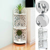 3 Tier Plant Stand Flower Pot Display Hollow Shelf Indoor Corner Storage Rack UK